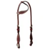 Weaver Leather Texas Star Flat Sliding Ear Headstall, Chestnut, 10-0047-CH -WEAVER LEATHER Sales 1119791