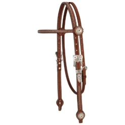 Weaver Leather Stacy Westfall Showtime Browband Headstall, Brown, 10-0254