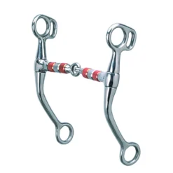 Weaver Leather Tom Thumb Snaffle Bit, 5 in. Roller Mouth, Stainless Steel, 25-5125