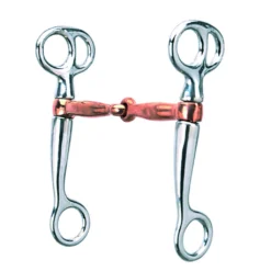 Weaver Leather Tom Thumb Snaffle Horse Bit, 5 in. Copper Mouth, Stainless Steel - 6 in. Cheek, 25-5850