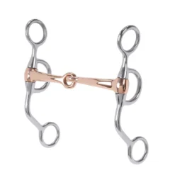 Weaver Leather Professional Argentine Horse Bit, 5 in. Copper Snaffle Mouth, 25-5883