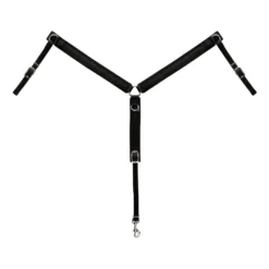 Weaver Leather Pony Felt Lined 1 in. Ring-in-Center Breast Collar, Black, 35-2495-BK