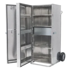 Weaver Leather 2-Door Dolly Livestock Show Box, 5 ft., Aluminum Treadplate