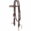 Weaver Leather Turquoise Cross Beaded Basketweave Browband Headstall, 45-0126 -WEAVER LEATHER Sales 1186374