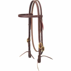 Weaver Leather Working Cowboy Browband Headstall, 5/8 in., Solid Brass