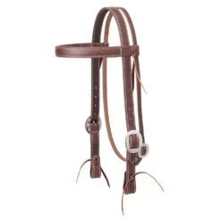 Weaver Leather Working Cowboy Browband Headstall, 1 in., Stainless Steel, 10-0507
