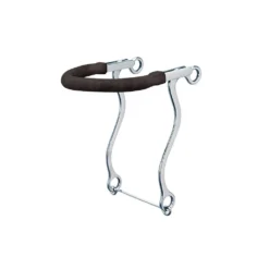Weaver Leather Stainless-Steel Pony Hackamore with Gum Rubber-Covered Bike Chain Noseband, 25-1080