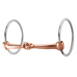 Weaver Leather Professional Stainless-Steel Ring Snaffle Horse Bit, 5 in. Copper Mouth, 25-1811