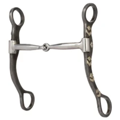 Weaver Leather Professional Shank Horse Bit with 5 in. Sweet Iron Snaffle Mouth, 25-1851