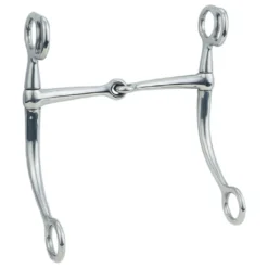 Weaver Leather Stainless-Steel Draft Horse Bit, 6 in. Tom Thumb Snaffle Mouth, 25-5123
