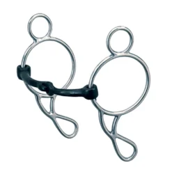 Weaver Leather Stainless-Steel Gag Horse Bit, 5-1/2 in. Sweet Iron Snaffle Mouth, 25-5577