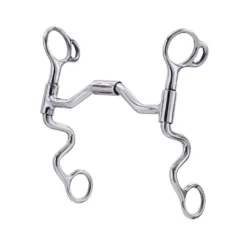 Weaver Leather All Purpose Stainless-Steel Training Horse Bit, 5 in. Jointed Swivel Port Mouth, 25-6840