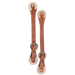 Weaver Leather Spur Straps with Rawhide Corners, Russet, 30-0661-RU