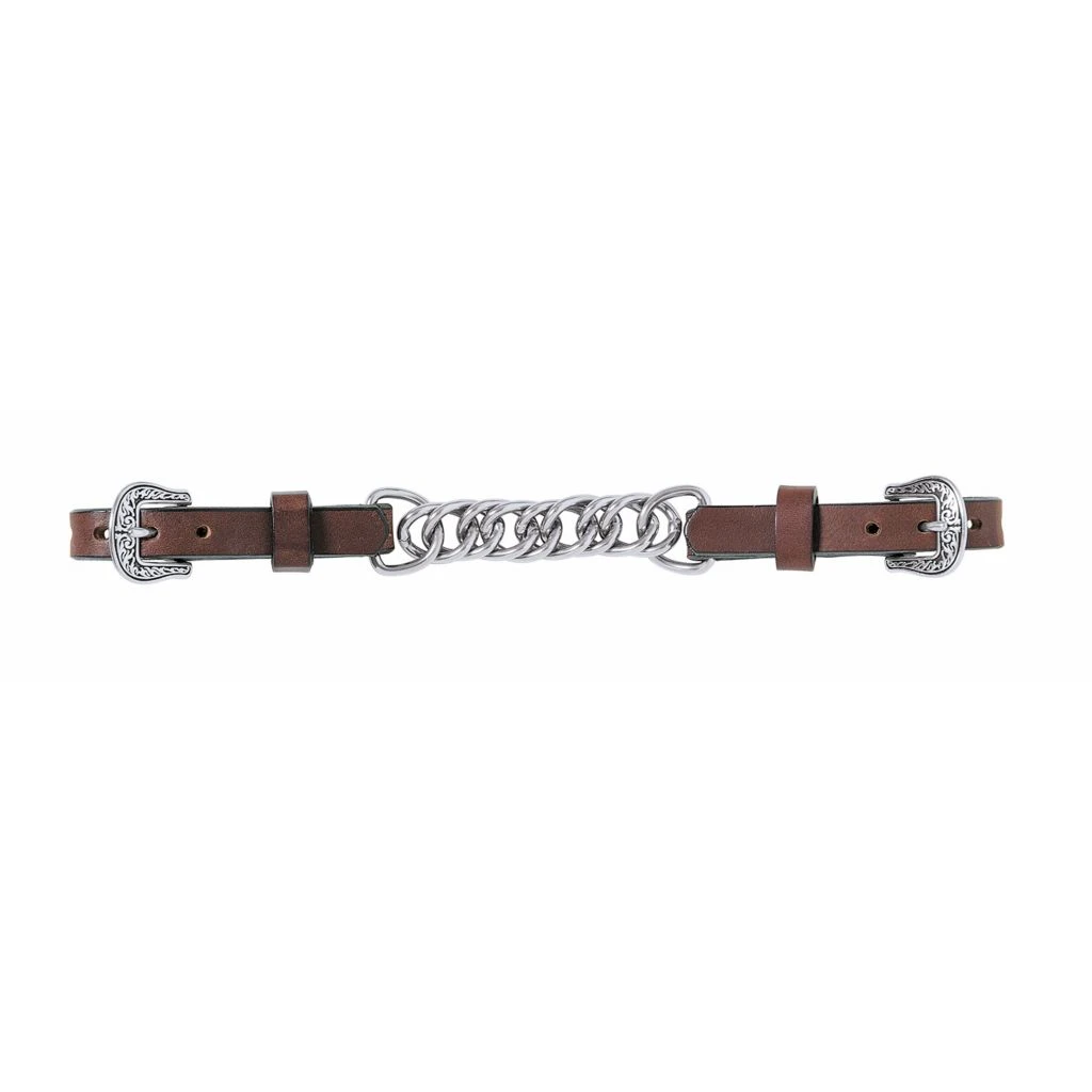 Weaver Leather 4-1/2 in. Basin Cowboy Single Flat-Link Chain Curb Strap, 30-1381-BR 3 Weaver Leather 4-1/2 in. Basin Cowboy Single Flat-Link Chain Curb Strap, 30-1381-BR