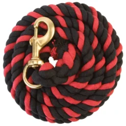 Weaver Leather Striped Cotton Lead Rope with Solid Brass 225 Snap, 5/8 in. x 10 ft., 35-1912-C4 -WEAVER LEATHER Sales 1197061