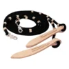 Weaver Leather Split Reins with Vaquero, 3/8 in. x 8 ft., Black/Tan, 35-2044-BK -WEAVER LEATHER Sales 1197127