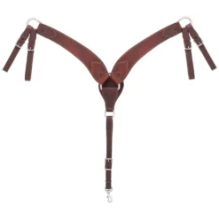 Weaver Leather Working Cowboy Roper Breast Collar, Golden Chestnut, 2-3/4 to 2 in. Adjustable Width on Breast Pieces, 40-1076