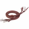 Weaver Leather Round Braided Latigo Split Reins, Brown, 1/2 in. x 7 ft., 50-1751 -WEAVER LEATHER Sales 1200297