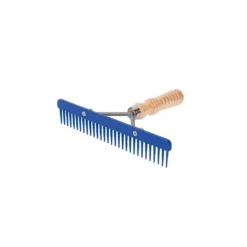 Weaver Leather Skip Tooth Livestock Comb with Wood Handle and Replaceable Blue Plastic Blade
