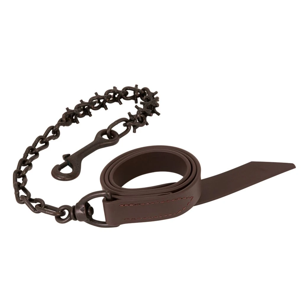 Weaver Leather Brahma Webb Pronged Lead Chain, Brown Lead/Oil Rubbed Chain 3 Weaver Leather Brahma Webb Pronged Lead Chain, Brown Lead/Oil Rubbed Chain
