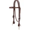 Weaver Leather Working Tack Straight Browband Headstall with Buffed Brown Iron Hardware, 10-0599 -WEAVER LEATHER Sales 1258882