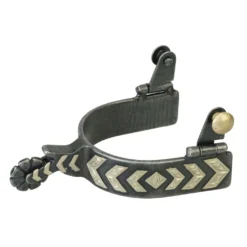 Weaver Leather Spurs with German Silver Chevron Trim, 25-7823