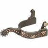 Weaver Leather Men's Spur with German Silver Floral Trim and Copper Dots, 25-7824 -WEAVER LEATHER Sales 1258917