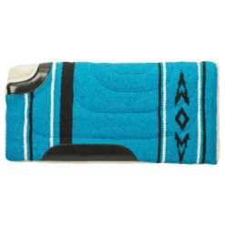 Weaver Leather Fleece-Lined Acrylic Cut Back Saddle Pad, Blue, 35-1664-P1