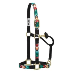 Weaver Leather Horse Halter with Adjustable Chin and Throat Snap, Nylon Chevron, 35-6785-P16