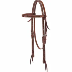 Weaver Leather Turquoise Cross Floral Carved 5/8 in. Browband Headstall, 45-0135
