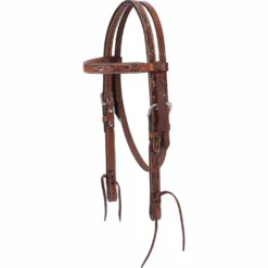 Weaver Leather Turquoise Cross Floral Carved 5/8 in. Pony Browband Headstall, 45-0146