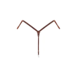 Weaver Leather Turquoise Cross Floral Carved 1-1/4 Inch Straight Breast Collar, 45-0320