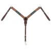 Weaver Leather Turquoise Cross Turquoise Beaded 1-1/4 in. Pony Breast Collar, 45-0328 -WEAVER LEATHER Sales 1259345