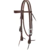 Weaver Leather Working Tack Slim Browband Headstall, Scalloped Hardware, Golden Chestnut, 10-0592 -WEAVER LEATHER Sales 1284001