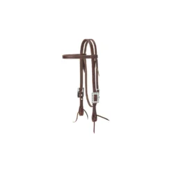 Weaver Leather Working Tack Browband Headstall, Scalloped Hardware, 10-0593