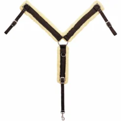 Weaver Leather Fleece Lined 2 in. Ring-in-Center Breast Collar, 35-2480-MZ/BR