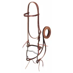 Weaver Leather Latigo Leather Browband Bridle with Single Cheek Buckle, Pony Size